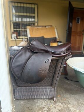 Voltaire Palm Beach Dark Brown Leather English Saddle - Premium Equestrian